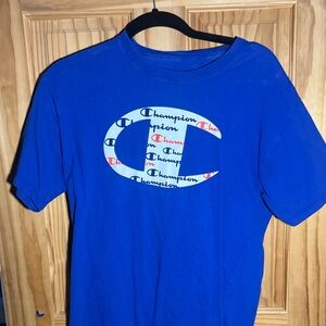 Champion Royal Blue Tee with Logo